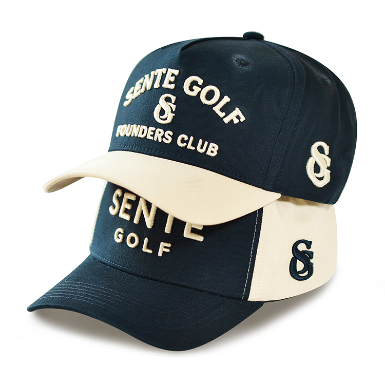Pink Two Tone 5 Panel Baseball Cap