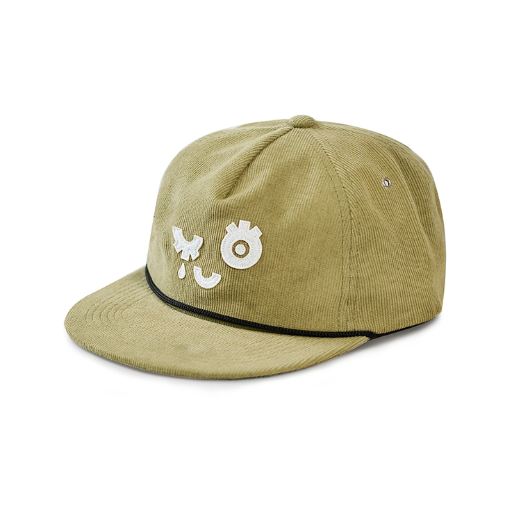 Black 5 Panel Snapback Cap